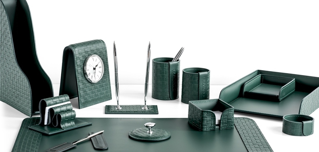 настольный набор intrecciato Набор настольный кожаный BUVARDO