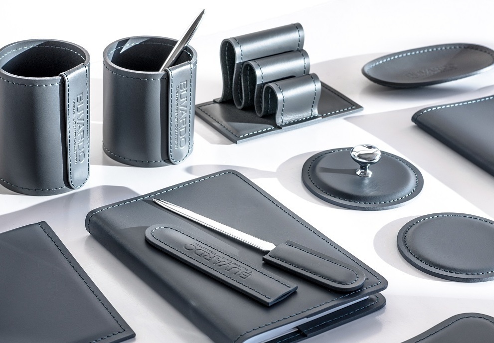 настольный набор из кожи buvardo intrecciato