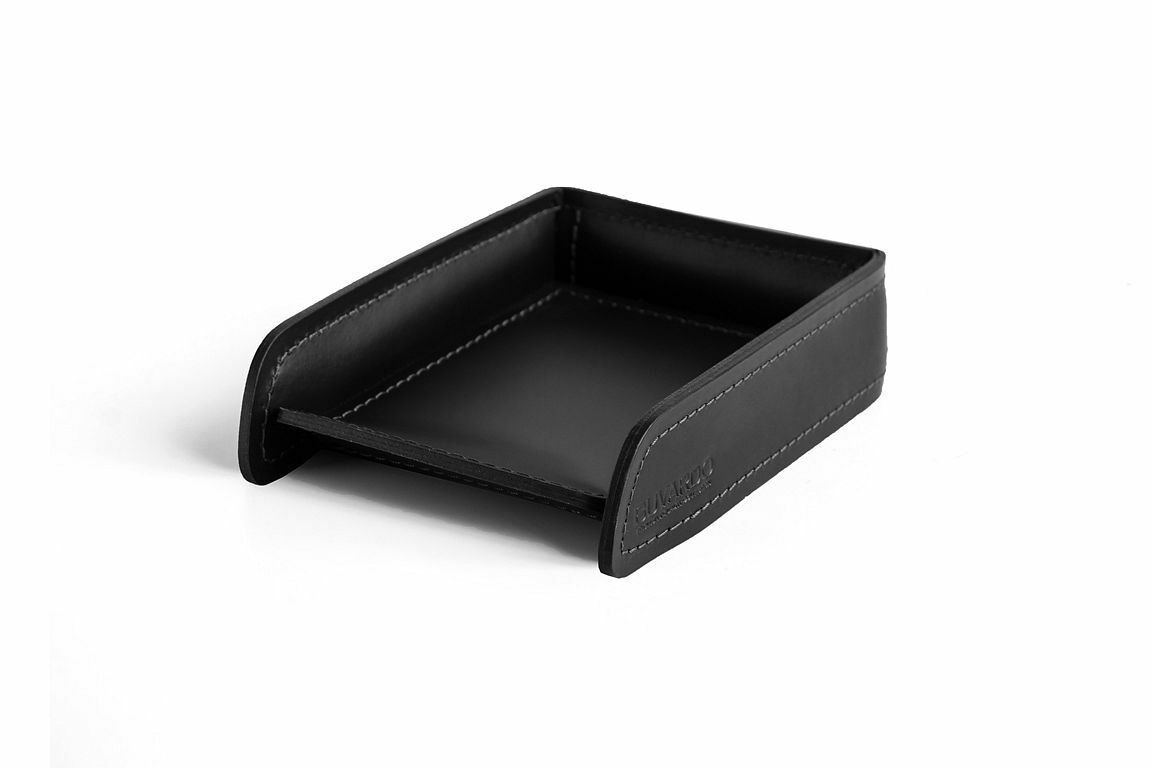 Лоток А6 горизонтальный из кожи FG Black/черный