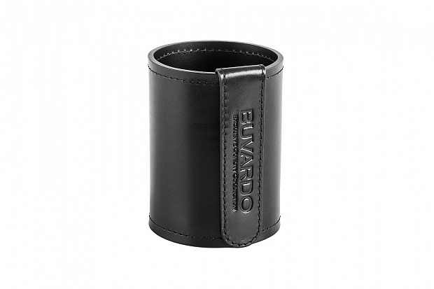 Стакан канцелярский Н12 из кожи FG Black/черный