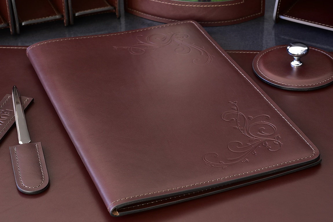 Папка под блокнот А4 из кожи fg brown Папка под блокнот А4 из кожи fg brown