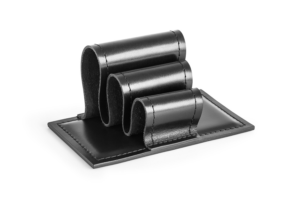 Визитница - холдер из кожи Black/ черный