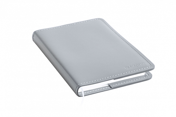 Ежедневник А5 из серой кожи