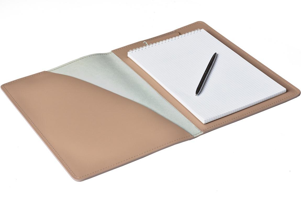 Папка из кожи под блокнот А4 caffe latte (какао)