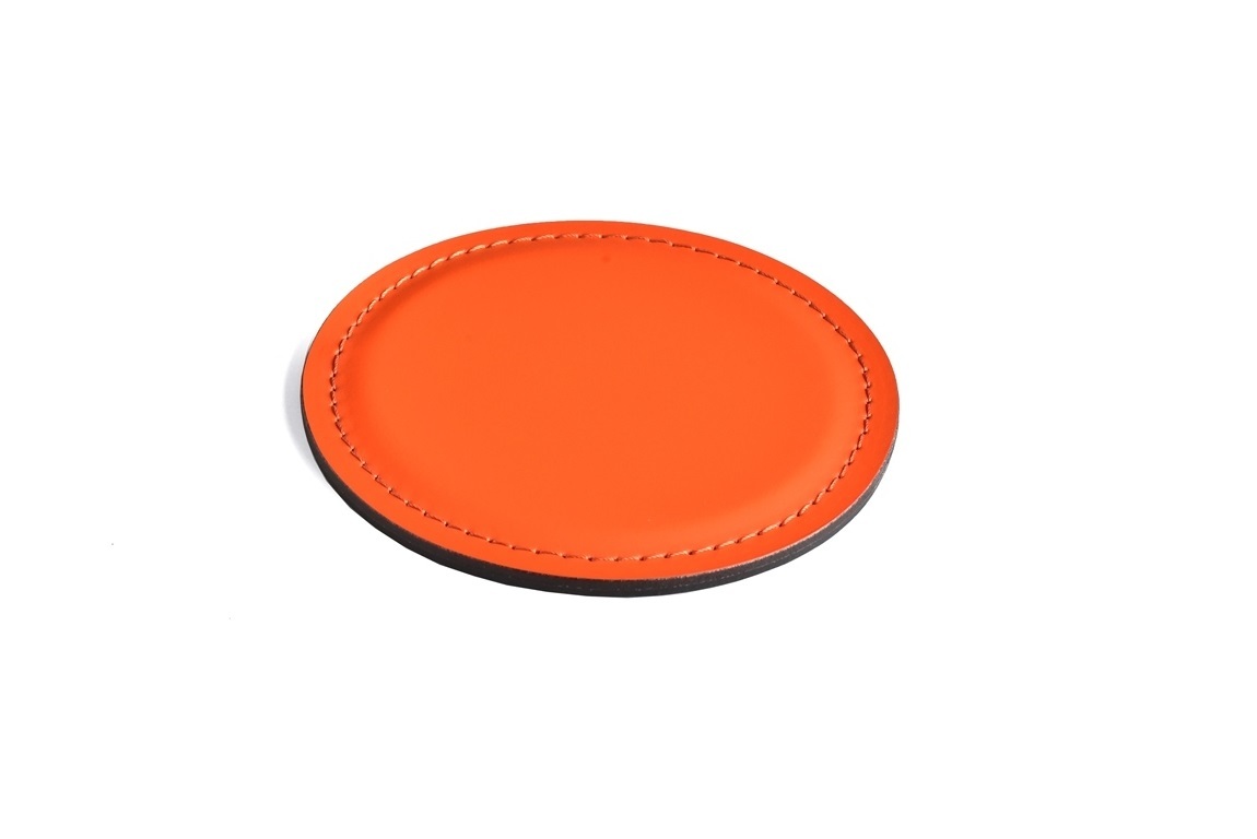 Костер из кожи цвет  оранж/шоколад