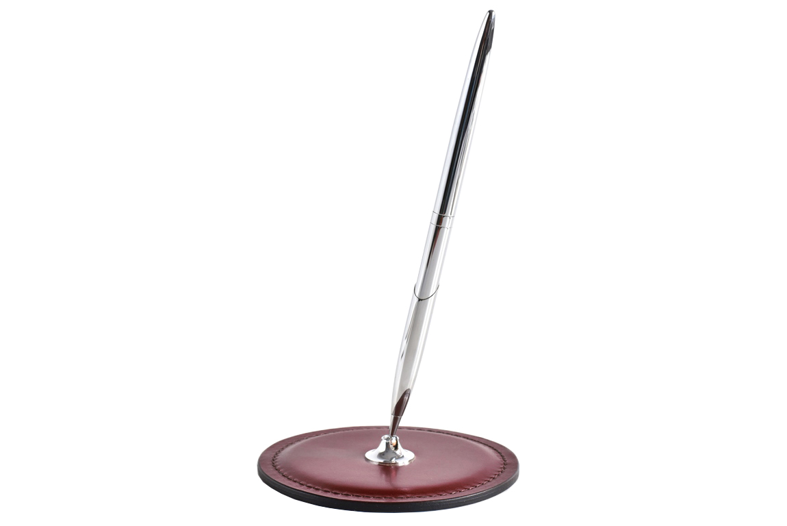 Подставка для 1 ручки из кожи full grain цвет коричневый Подставка для 1 ручки из кожи full grain цвет коричневый