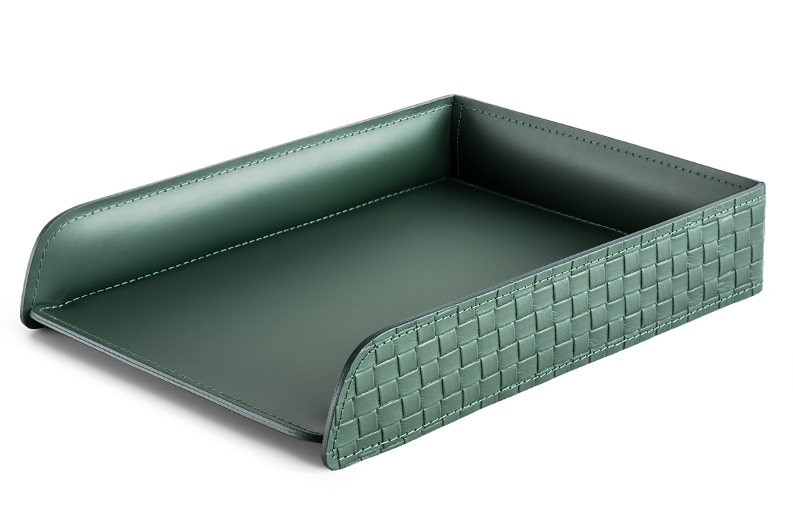 Лоток А4 горизонтальный treccia зеленый Лоток А4 горизонтальный treccia зеленый