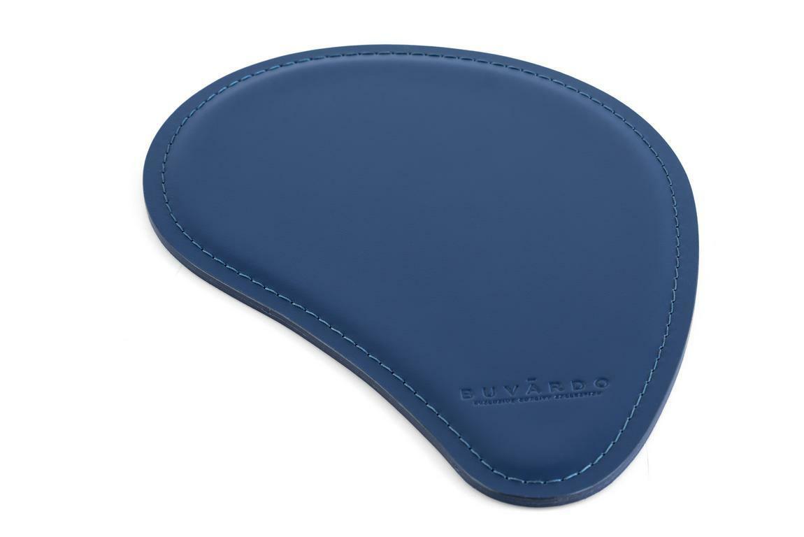 Коврик для мыши из кожи цвет сапфир . модель Танго