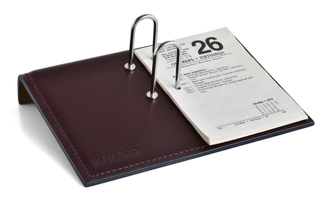 Держатель перекидного календаря из кожи FG Brown/черный