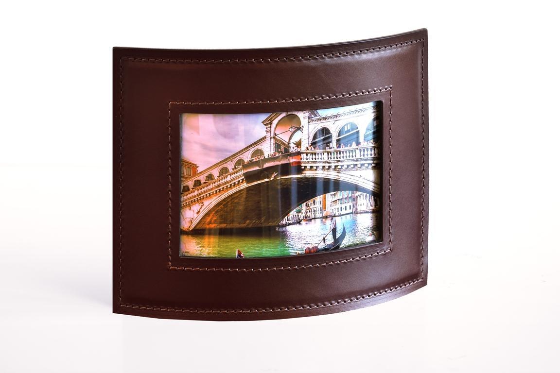 Рамка для фотографий из кожи FG Brown/черный