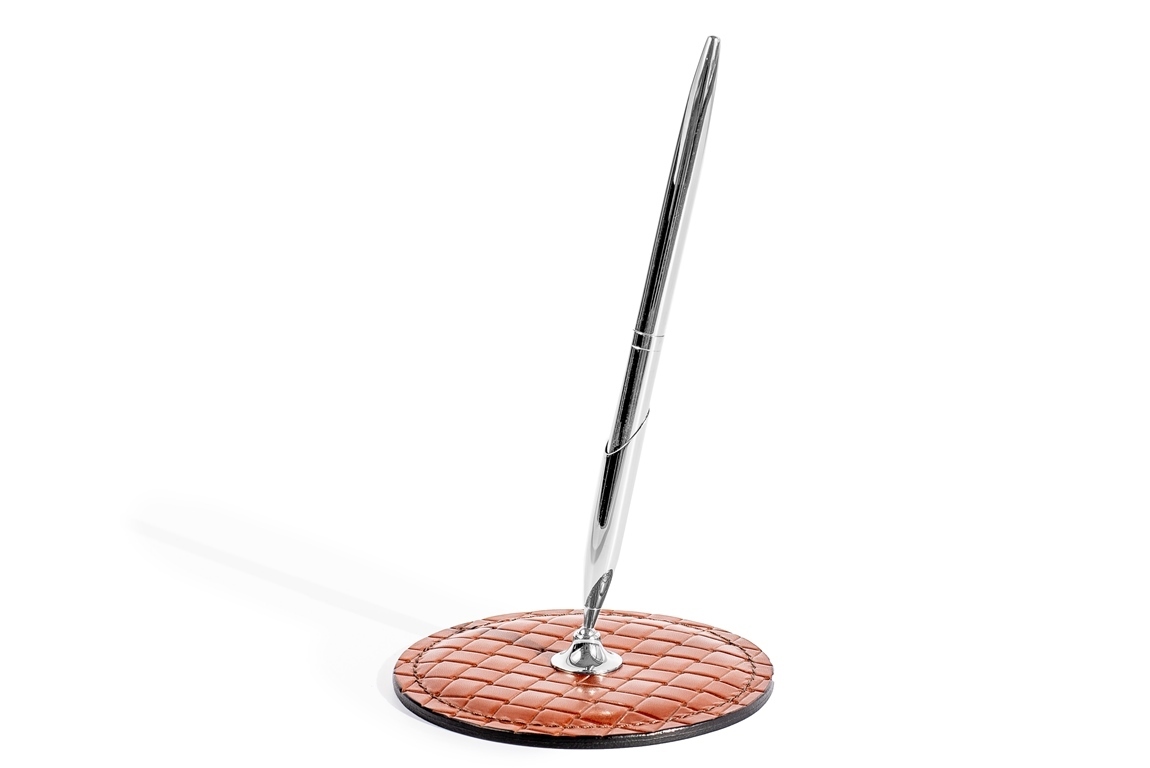 Подставка для 1 ручки из кожи мРельеф Тан Старая цена 6980 Подставка для 1 ручки из кожи мРельеф Тан Старая цена 6980