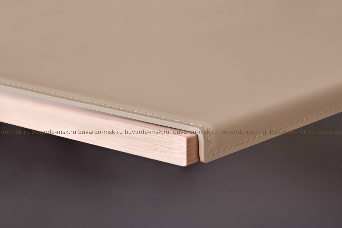 Бювар из кожи цвет caffe latte (какао) с загибом по краю стола