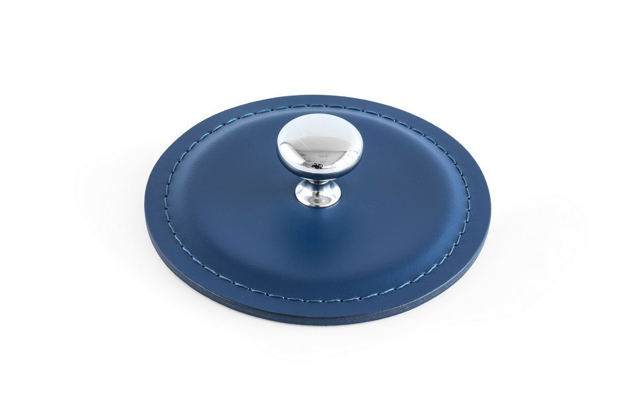 Пресс-утяжелитель из кожи синий сапфир