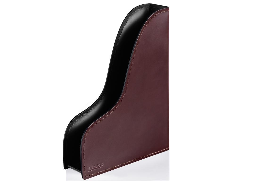 Лоток А4 вертикальный из кожи FG Brown/черный