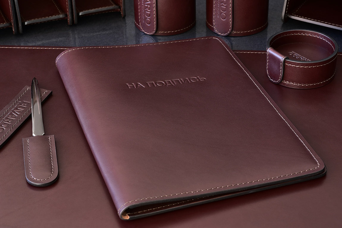 Папка НА ПОДПИСЬ из кожи fg brown Папка НА ПОДПИСЬ из кожи fg brown
