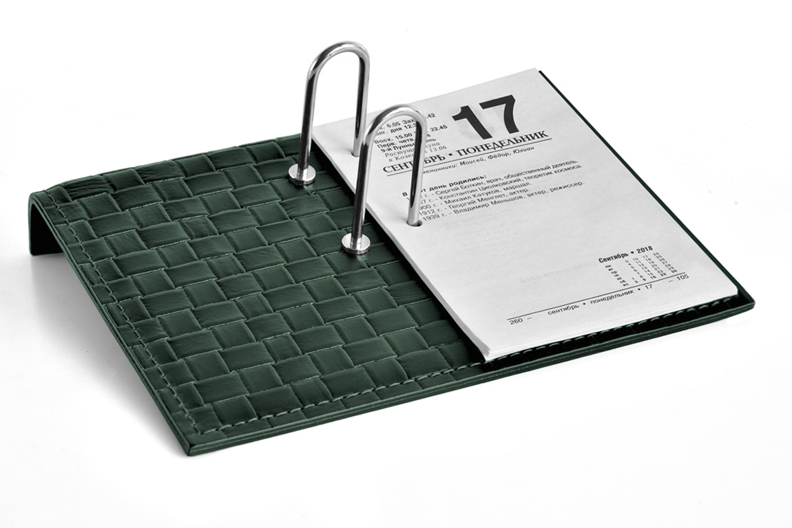 Держатель перекидного календаря treccia зеленый Держатель перекидного календаря treccia зеленый
