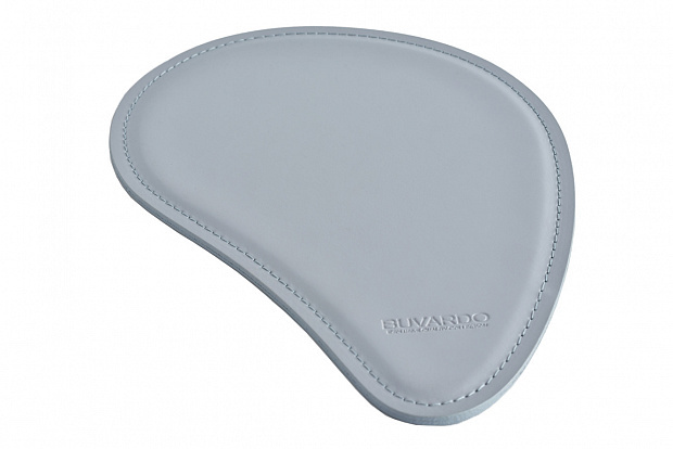 Коврик для мышки - Маус бювар из серой кожи