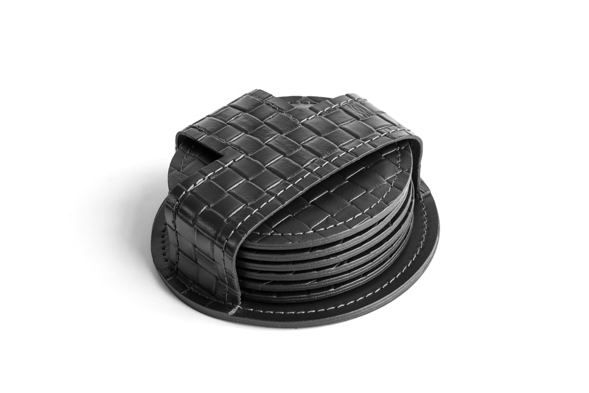 Набор костеров в чехле treccia черный Набор костеров в чехле treccia черный