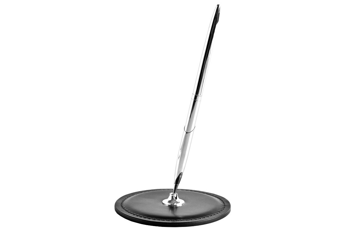 Подставка для 1 ручки из черной кожи Люкс full grain Подставка для 1 ручки из черной кожи Люкс full grain