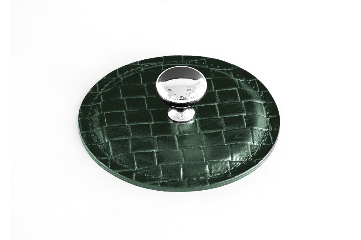 Пресс из кожи treccia зеленый Пресс из кожи treccia зеленый