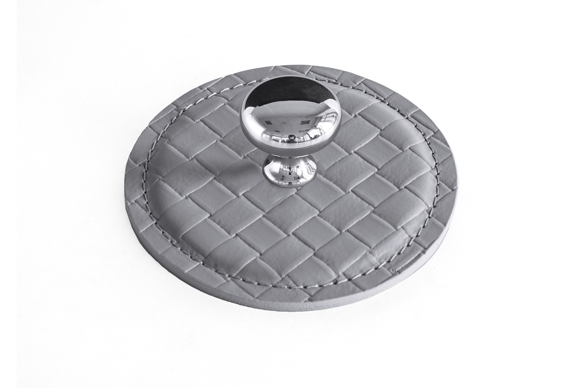 Пресс из кожи treccia/серый