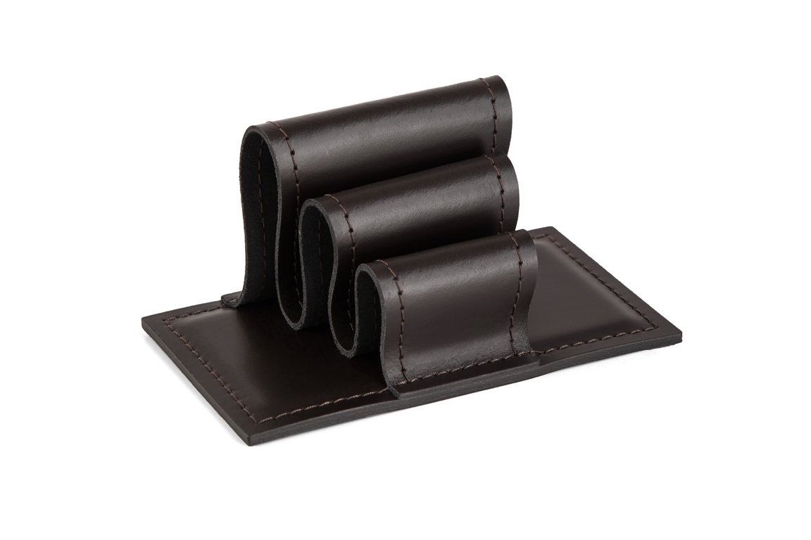 Визитница - холдер из кожи цвет шоколад