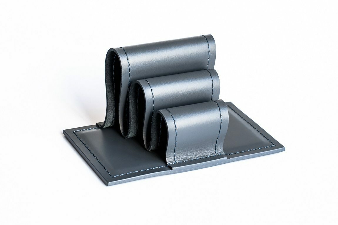 Визитница - холдер из кожи цвет графит