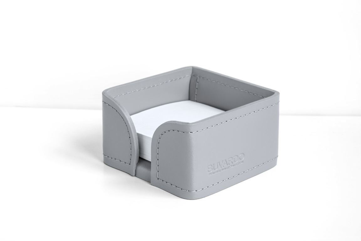 Лоток для блока бумаги из серой кожи