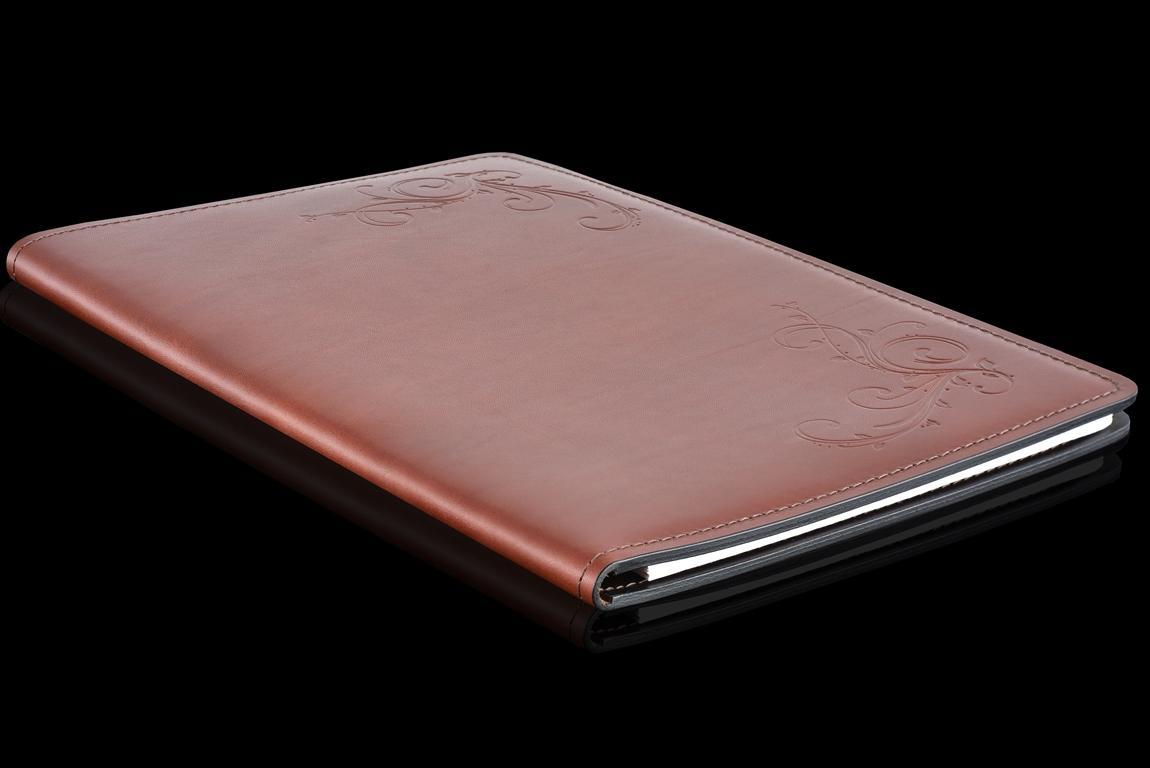 Папка из кожи под блокнот А4 FG Tan/шоколад Папка из кожи под блокнот А4 FG Tan/шоколад