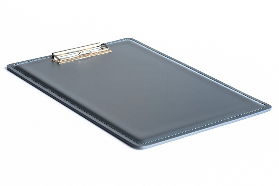 Планшет А4 с зажимом из кожи цвет графит