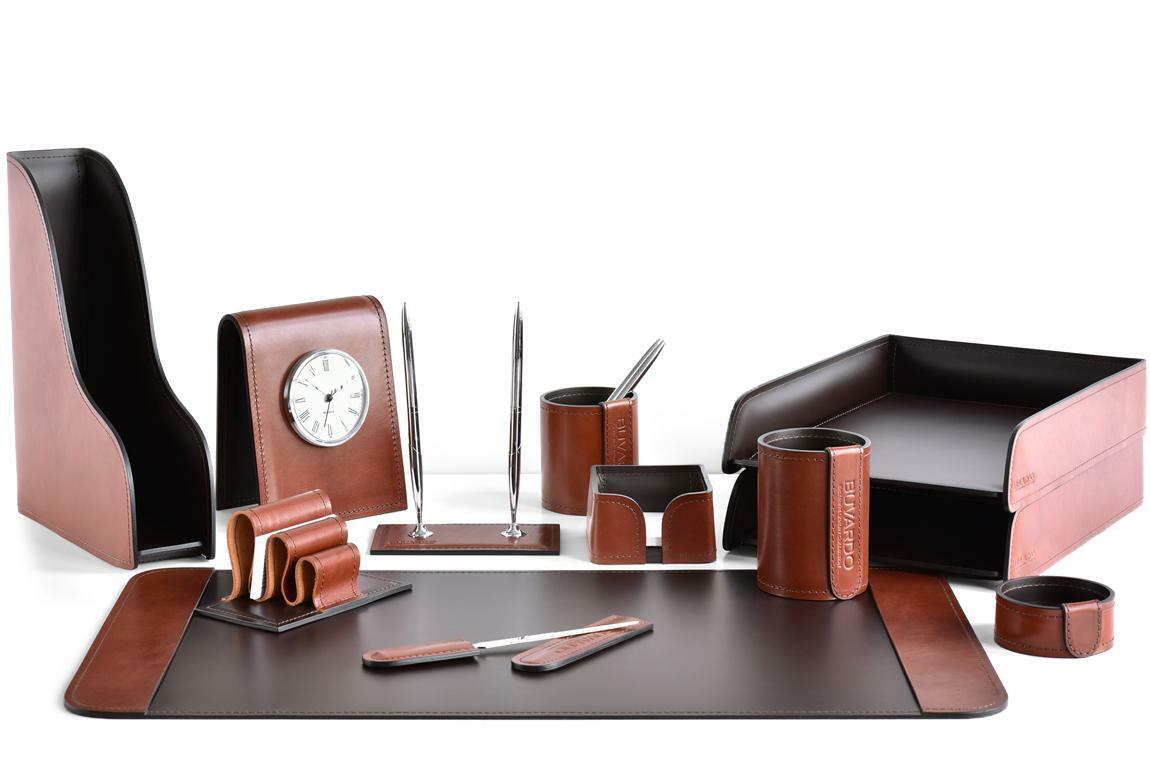 Набор руководителя для кабинета 12 предметов Premium из кожи FG Tan/шоколад Набор руководителя для кабинета 12 предметов Premium из кожи FG Tan/шоколад