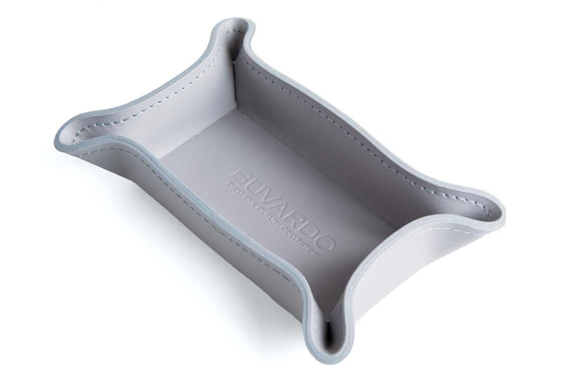 Лоток малый фигурный treccia серый