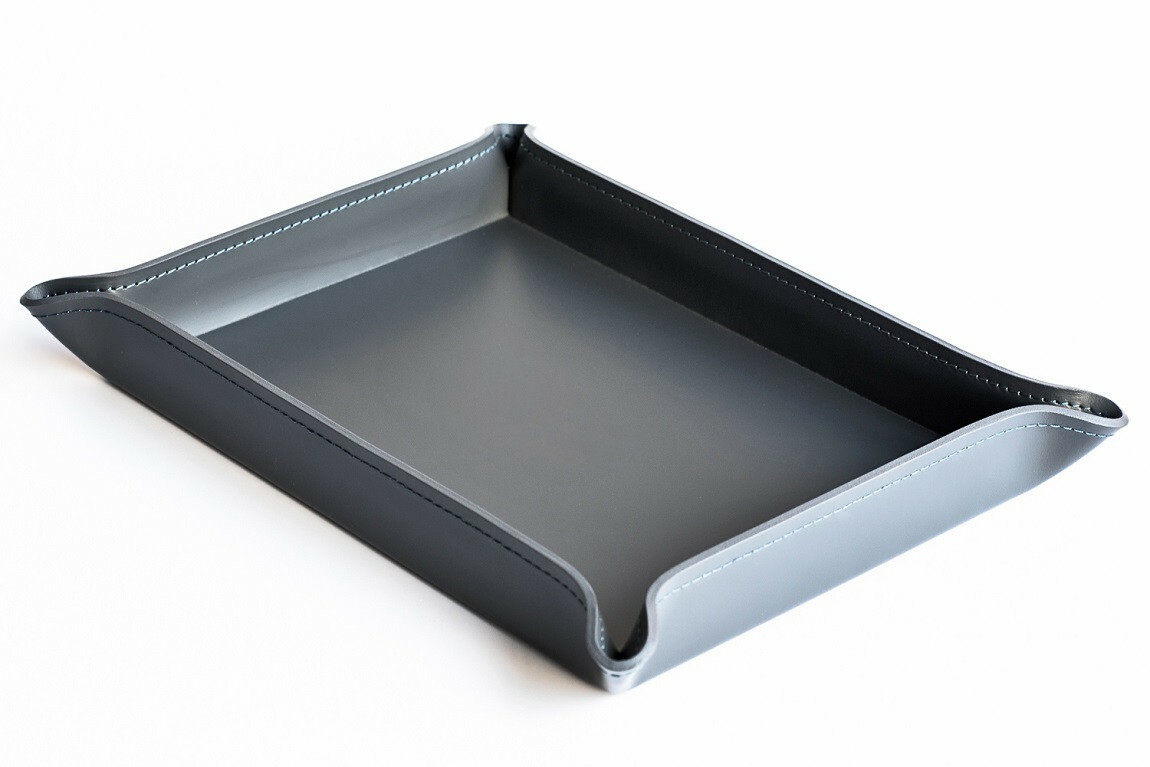 Лоток -поднос под А4 из кожи цвет графит