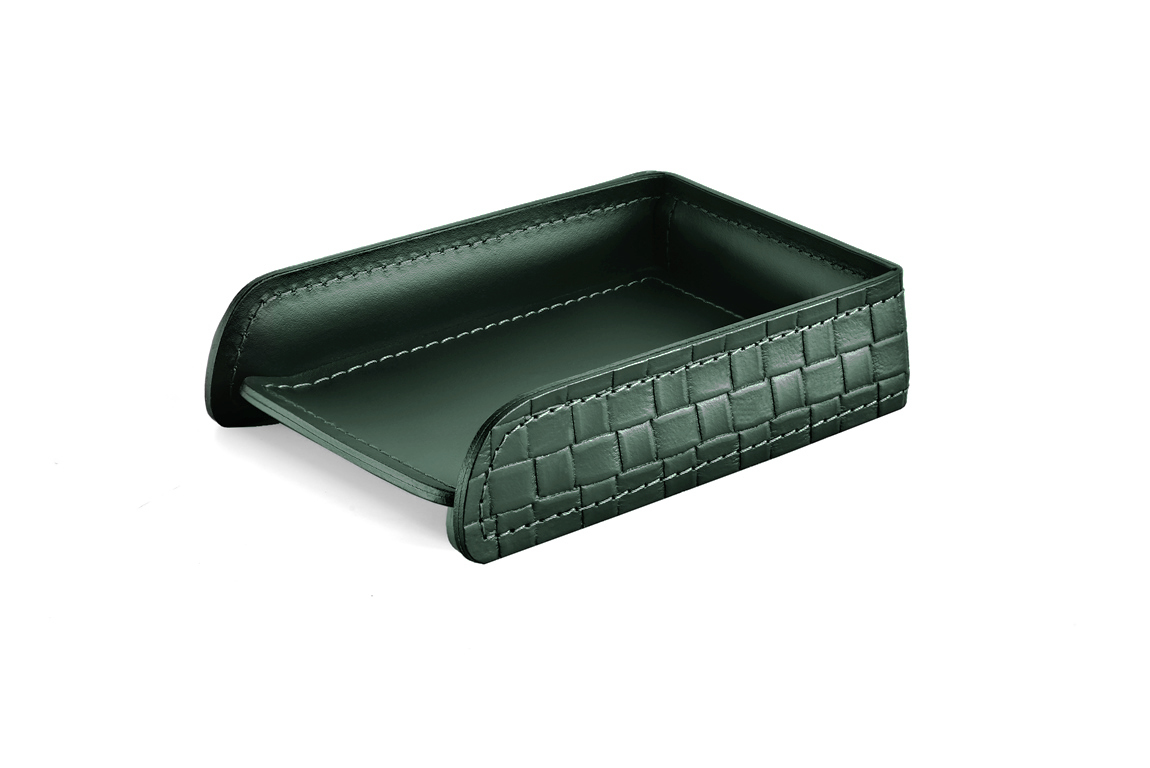 Лоток А6 горизонтальный treccia зеленый Лоток А6 горизонтальный treccia зеленый