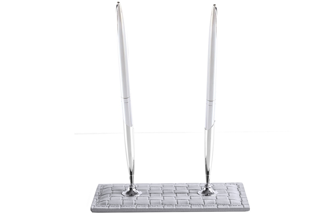 Подставка для 2х ручек treccia /серый