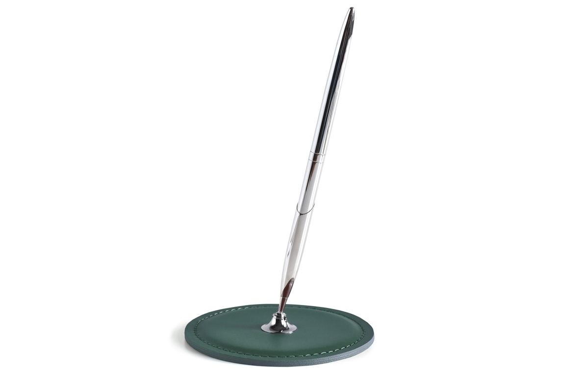 Подставка из зеленой кожи full grain Green для 1 ручки