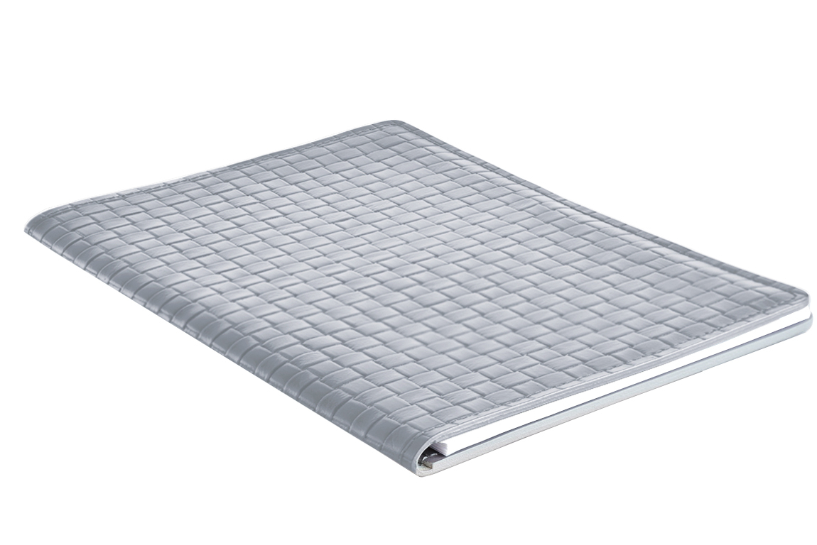 Папка НА ПОДПИСЬ серая  intrecciato