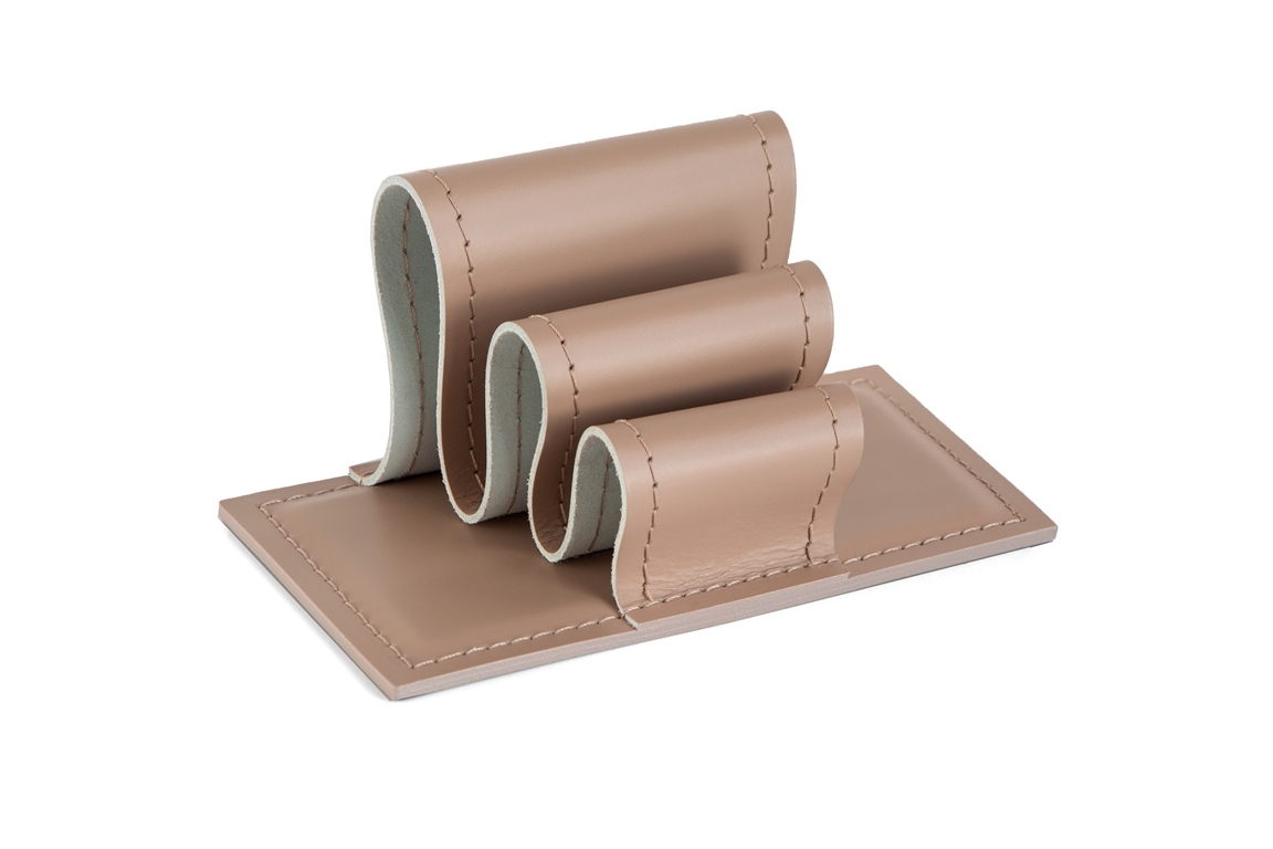 Визитница - холдер из кожи caffe latte (какао)