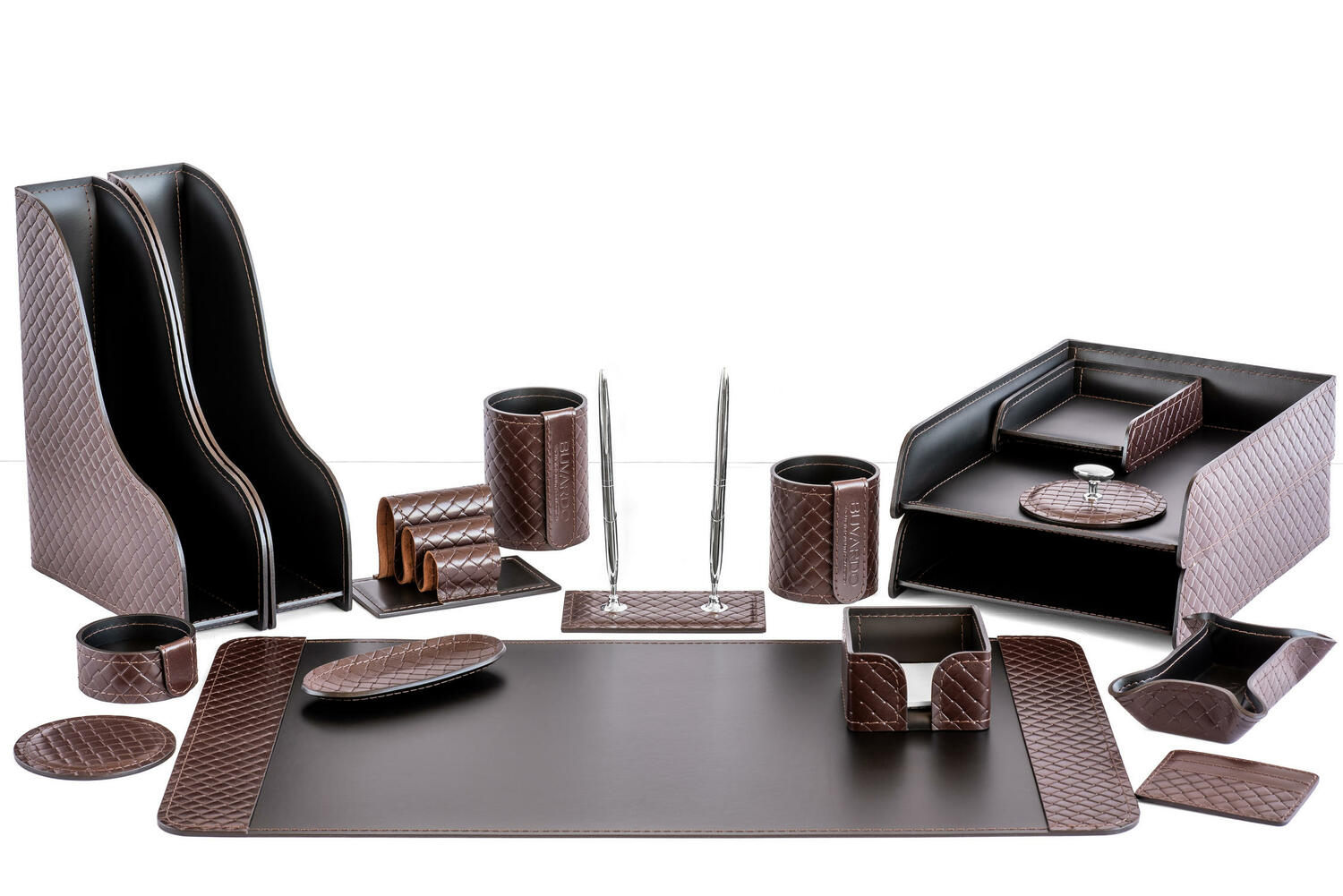 GRAND Brown набор канцелярский руководителя 17 предметов. СТАРАЯ ЦЕНА 162500