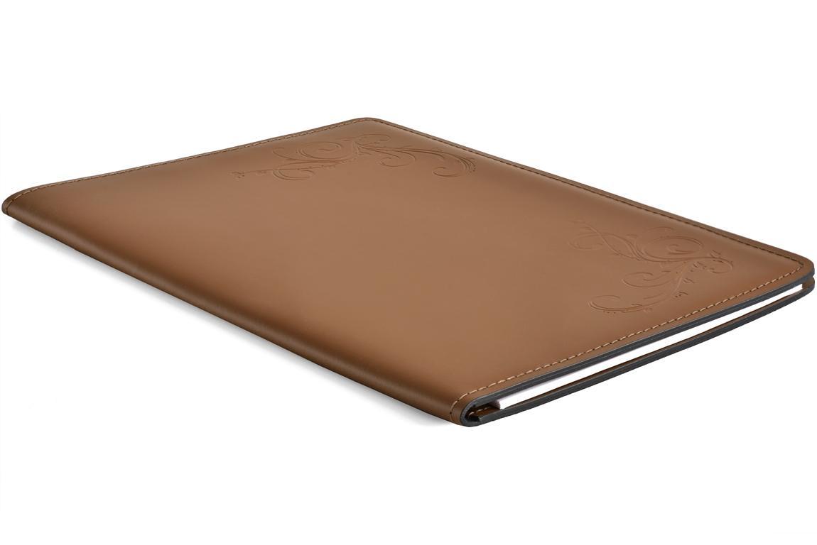 Папка из кожи под блокнот А4 табак