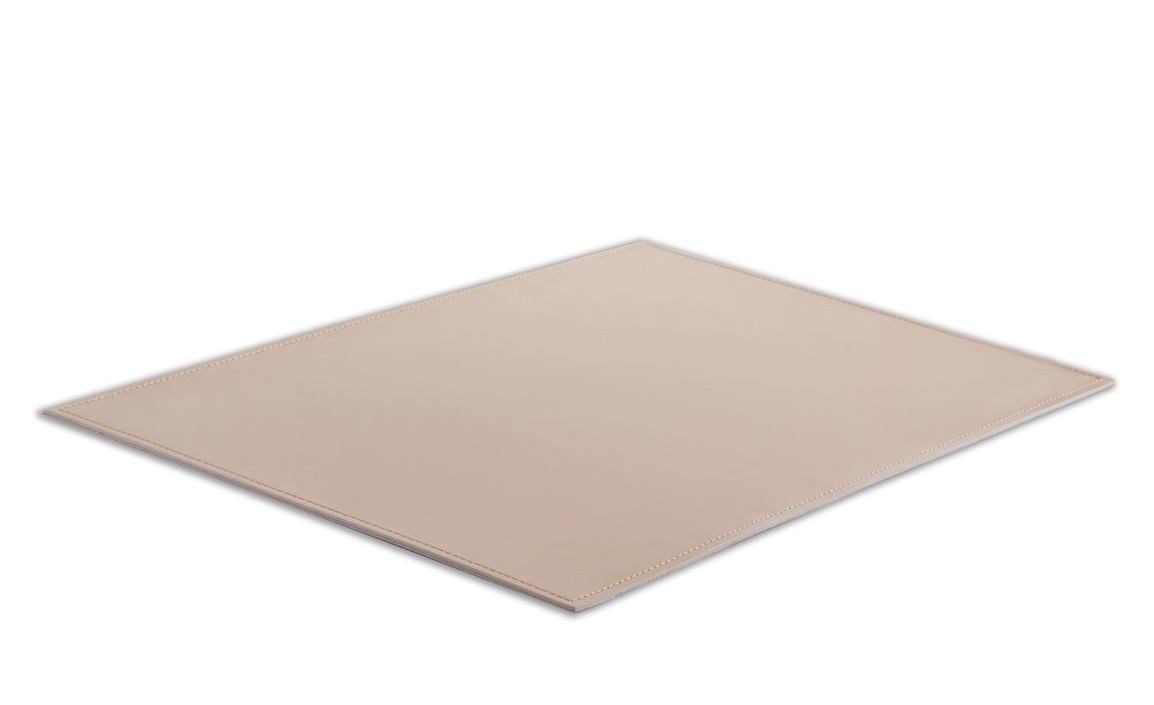 Коврик для стола прямоугольный из кожи caffe latte (какао)