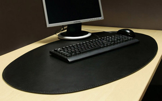 Бювар овальный из кожи